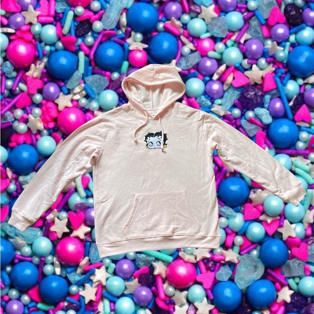 Baby pink Betty boop hoodie